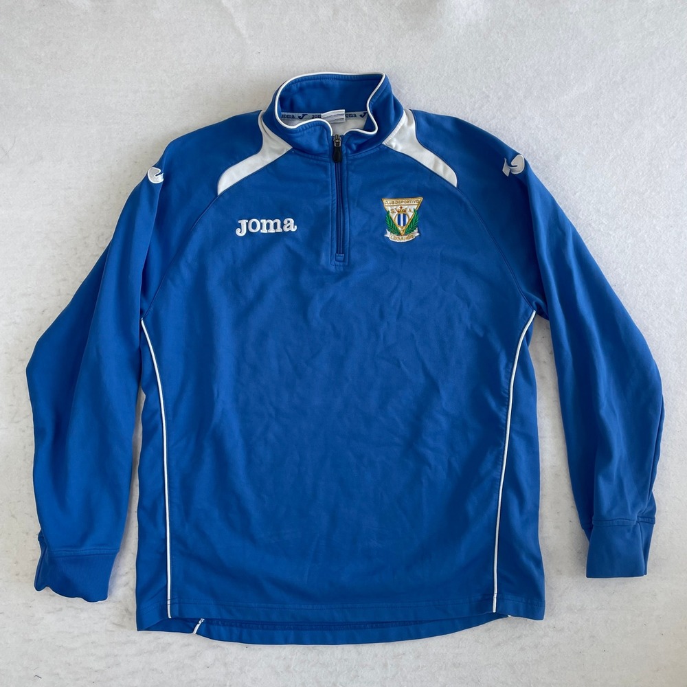 Joma Quarter Zip Pullover XL‎ Blue CD Leganes Soccer Training Top Long Sleeve